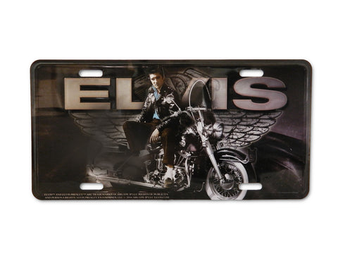 Elvis License Plate Motorcycle w/Wings
