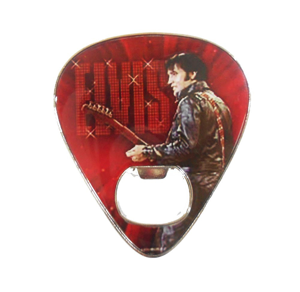 Elvis Bottle Opener Magnet Guitar Pick '68 Name