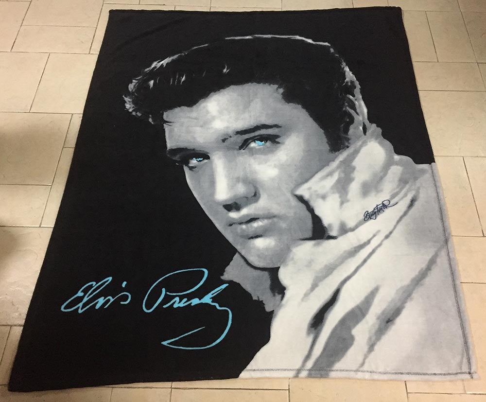 Elvis Throw Blanket "Black & White" Photo