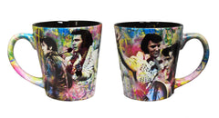 Elvis Mug Colorful Collage Latte