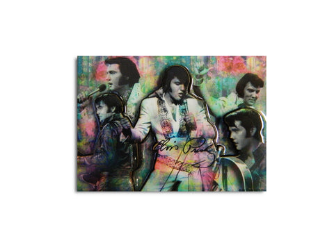 Elvis Magnet - Colorful Collage 3D
