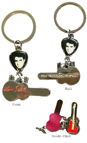 Elvis Key Chain Guitar Case w/ Charm