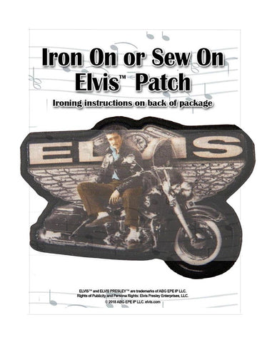 Elvis Patch Iron On  Motorcycle