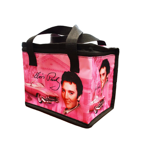 Elvis Lunch Bag Pink w/Guitars