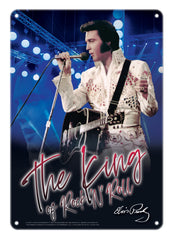 Elvis Sign The King Blue w/ Wht Jumpsuit