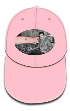 Elvis Cap Front of Car Pink