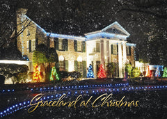 Elvis Postcards Graceland at Christmas
