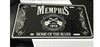Memphis License Plate Blk&Wht Established