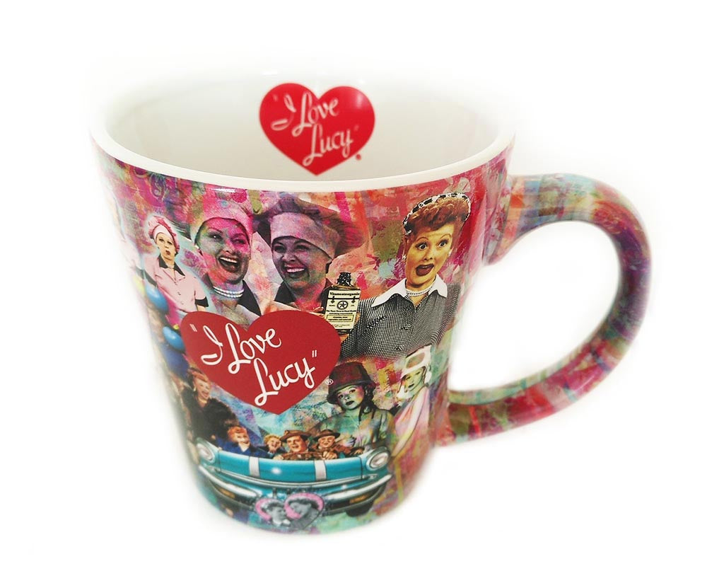Lucy Mug Colorful Collage Latte