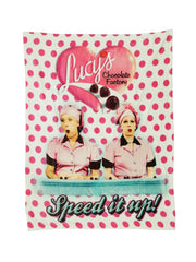 Lucy Throw Blanket "Chocolate Factory" Polka Dots
