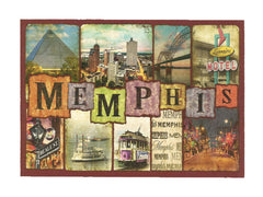 Memphis Postcards Photos Collage
