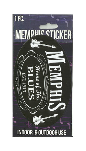 Memphis Sticker - Blues Man Oval