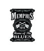 Memphis Pin Blk & Wht Est