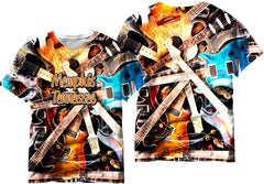 Memphis T-Shirt Guitar Collage