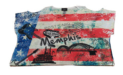Memphis T-Shirt Flag w/ Rhinestones