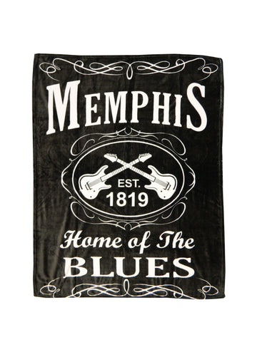 Memphis Throw Blanket "Blk & Wht Est."