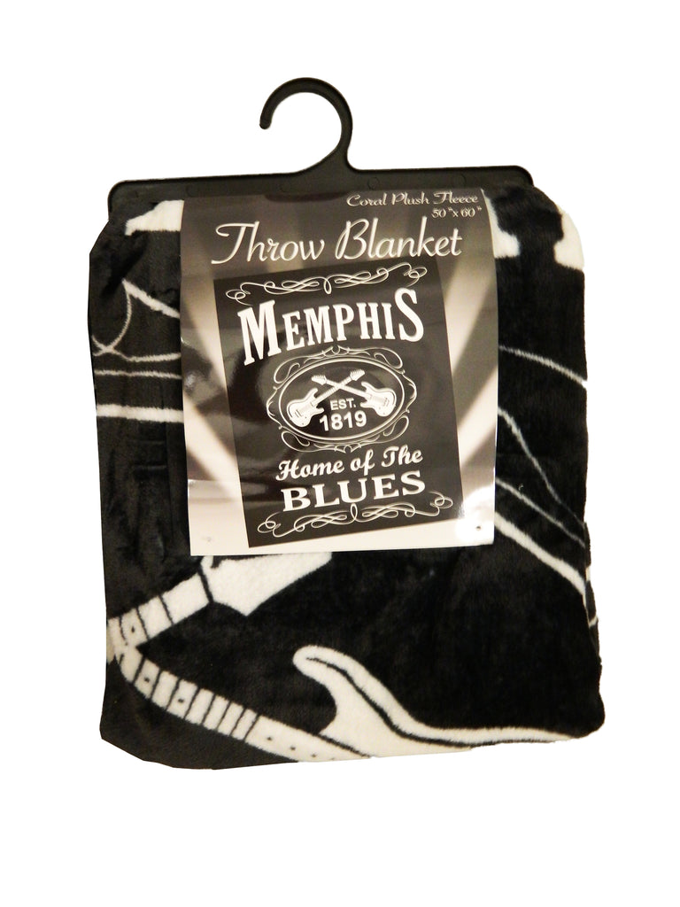 Memphis Throw Blanket -"Blk & Wht Est."