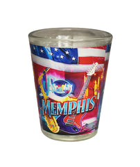 Memphis Shot Glass Foil w/ Flag
