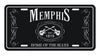 Memphis License Plate Blk&Wht Established