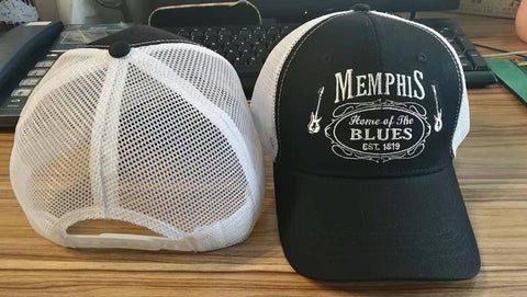 Memphis Cap Blk&Wht w/Mesh