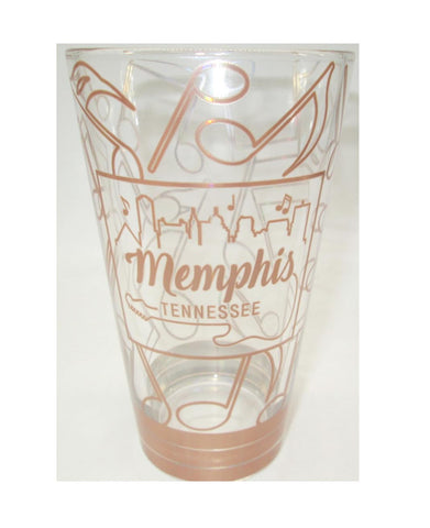 Memphis Glass Pint Rose Gold