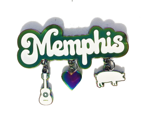 Memphis Magnet Pig Heart Guitar Dangle