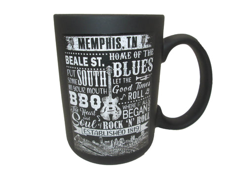 Memphis Mug - Matte Blk & Wht Collage