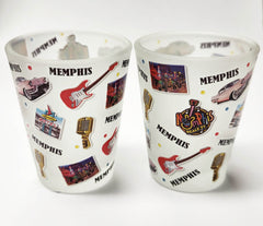 Memphis Shot Glass - Icons Frosted