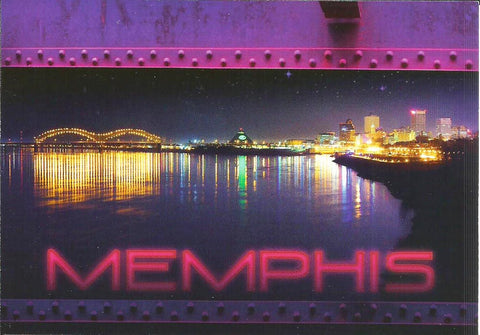 Memphis Postcard Night View from the River