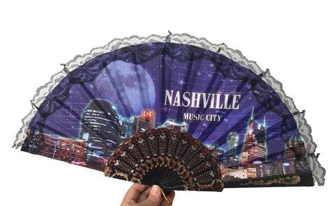 Nashville Hand Fan Skyline