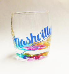 Nashville Shot Glass - Rainbow Base