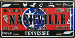 Nashville License Plate TN Icons
