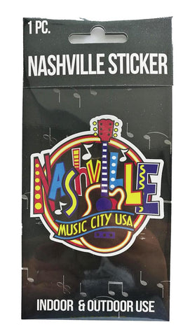 Nashville Sticker - Round Neon
