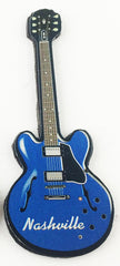 Nashville Magnet - Foil Guitar Blue
