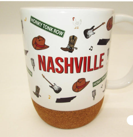 Nashville Mug - Icons w/Cork Base