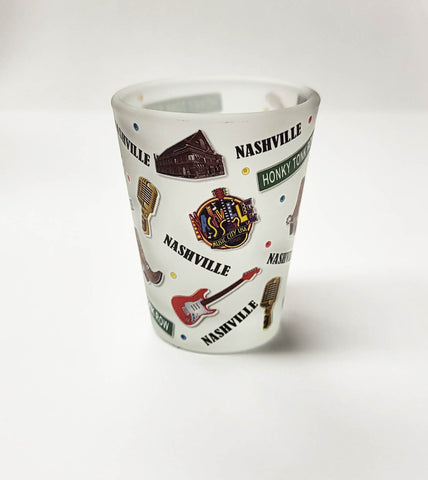 Nashville Shot Glass - Icons Frosted