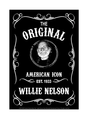 Willie Nelson Sign Blk & Wht Est