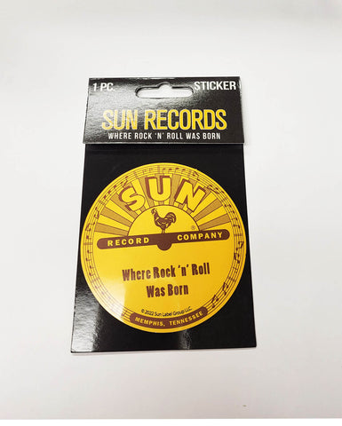 Sun Record Sticker - Where Rock 'N' Roll Was Born