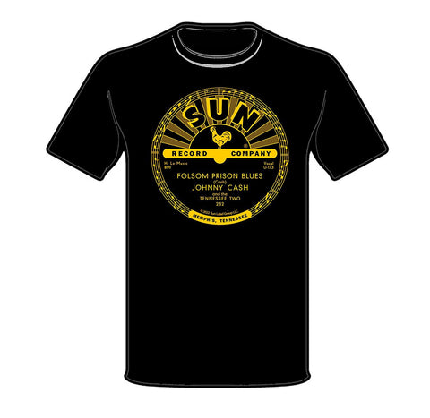Sun Record T-Shirt Johnny Cash  Folson Prison...