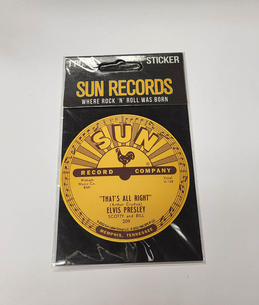 Sun Record Sticker Elvis That's All Right