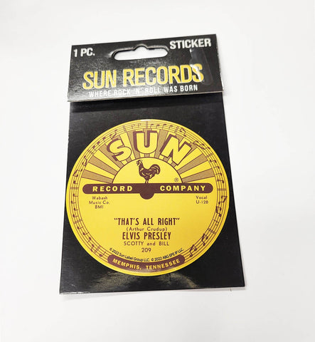 Sun Record Sticker Elvis That's All Right