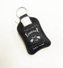 Tennessee Key Chain w/Multiuse Pouch: Hand Sanitizer, Lip Stick and more -"BLK&WHT"