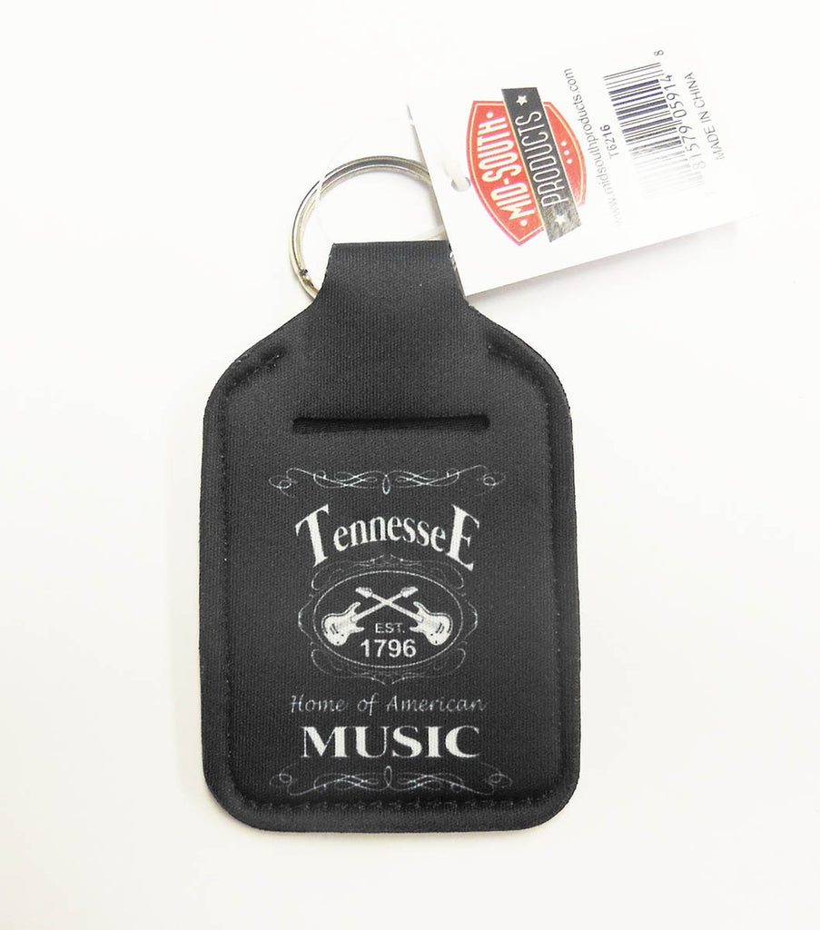 Tennessee Key Chain w/Multiuse Pouch - Blk&Wht