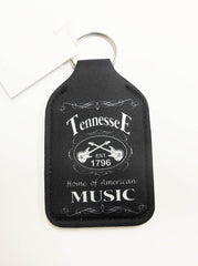 Tennessee Key Chain w/Multiuse Pouch - Blk&Wht