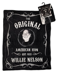 Willie Nelson Throw Blanket "Blk & Wht Est".
