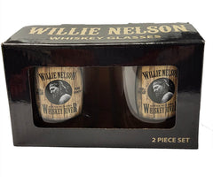 Willie Nelson Whiskey Glass Set - Whiskey - 2pc Set