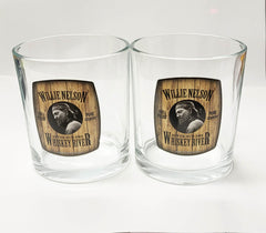 Willie Nelson Whiskey Glass Set - Whiskey - 2pc Set
