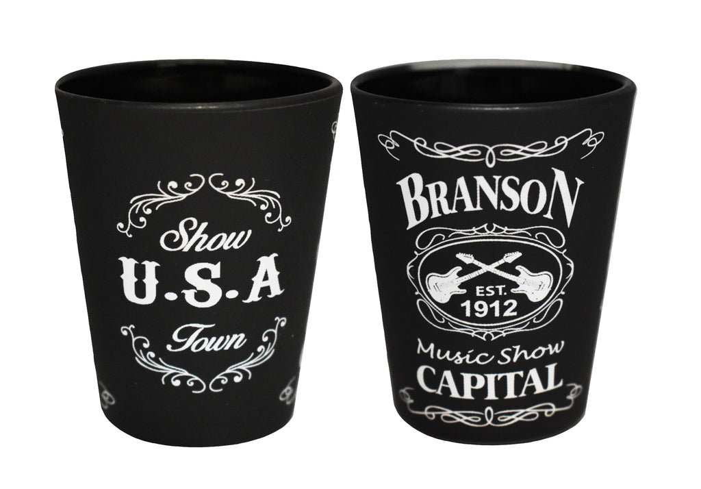 Branson Shot Glass Blk &Wht Est. 1912