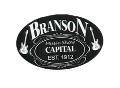 Branson Sticker Blk&Wht Est. Oval