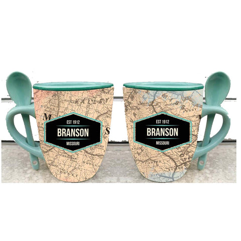 Branson Mug - Map with Spoon